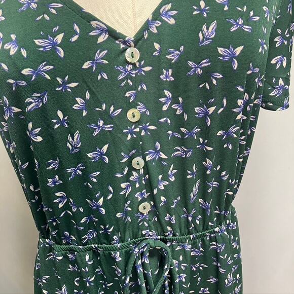 Gilli Green and Blue Floral Dress Womens M New Spring Summer Style#D17155H - Picture 4 of 16